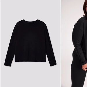 Black R&R Long Sleeve Tee by Girlfriend